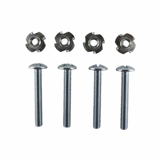 Everhang M8 Zinc Plated Tee Nut and Bolt 60mm 4 Pack Durable Fasteners