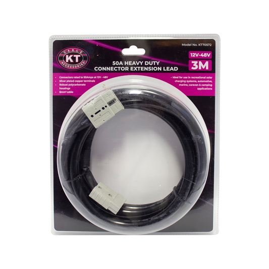 Kt Solar Heavy Duty 3 Meter Lead - 50A
