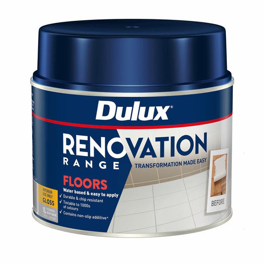 Dulux Renovation Range Floors Gloss - 1L - Deep - Water-Based Interior Coating