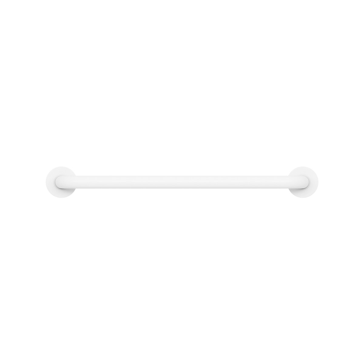 Evekare 600mm White Concealed Flange Grab Rail - 250kg Capacity - 304 Stainless Steel