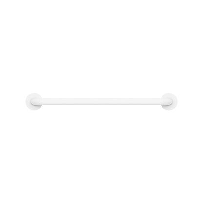 Evekare 600mm White Concealed Flange Grab Rail - 250kg Capacity - 304 Stainless Steel