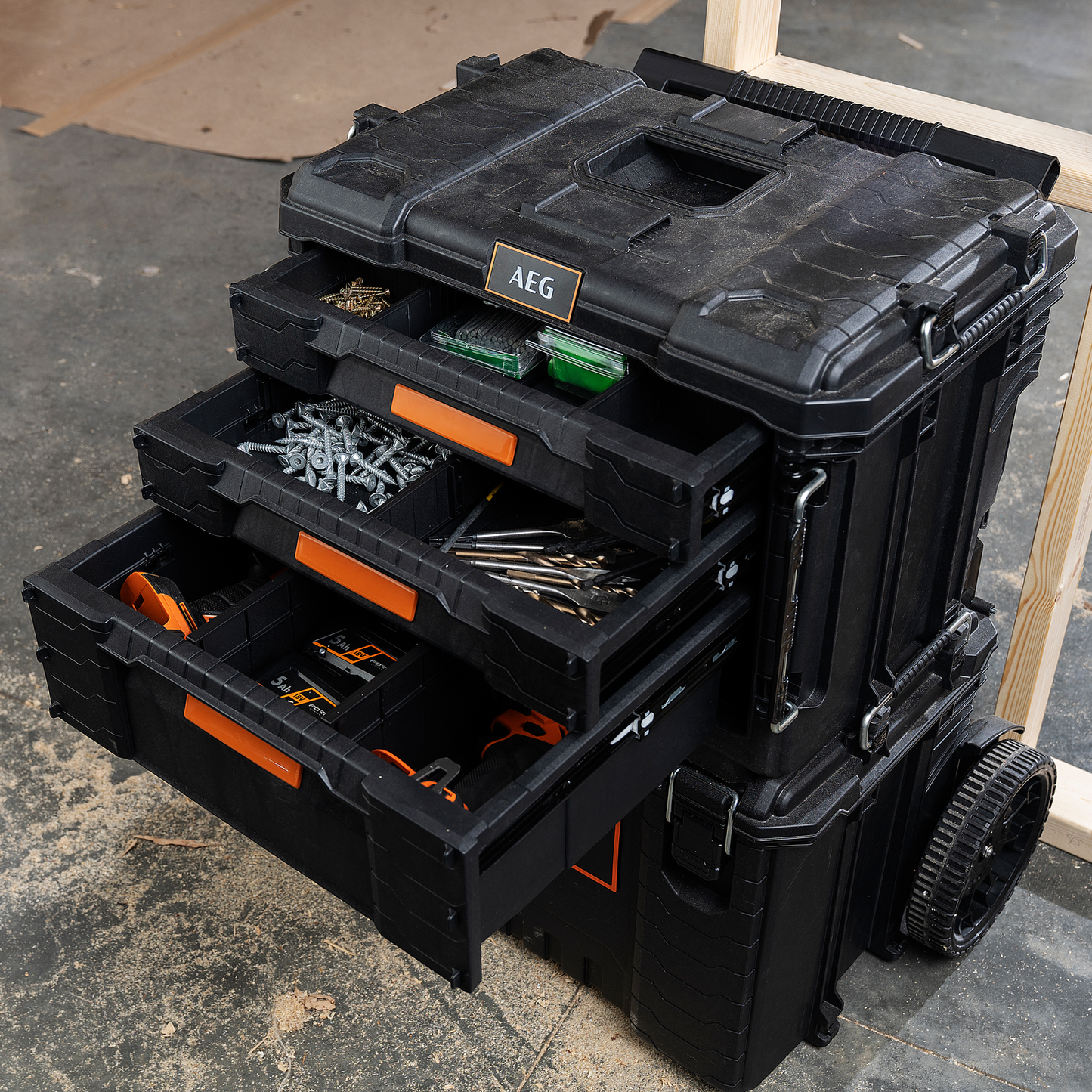 AEG Quickstack 2.0 3-Drawer Toolbox - 385 x 411 x 566mm