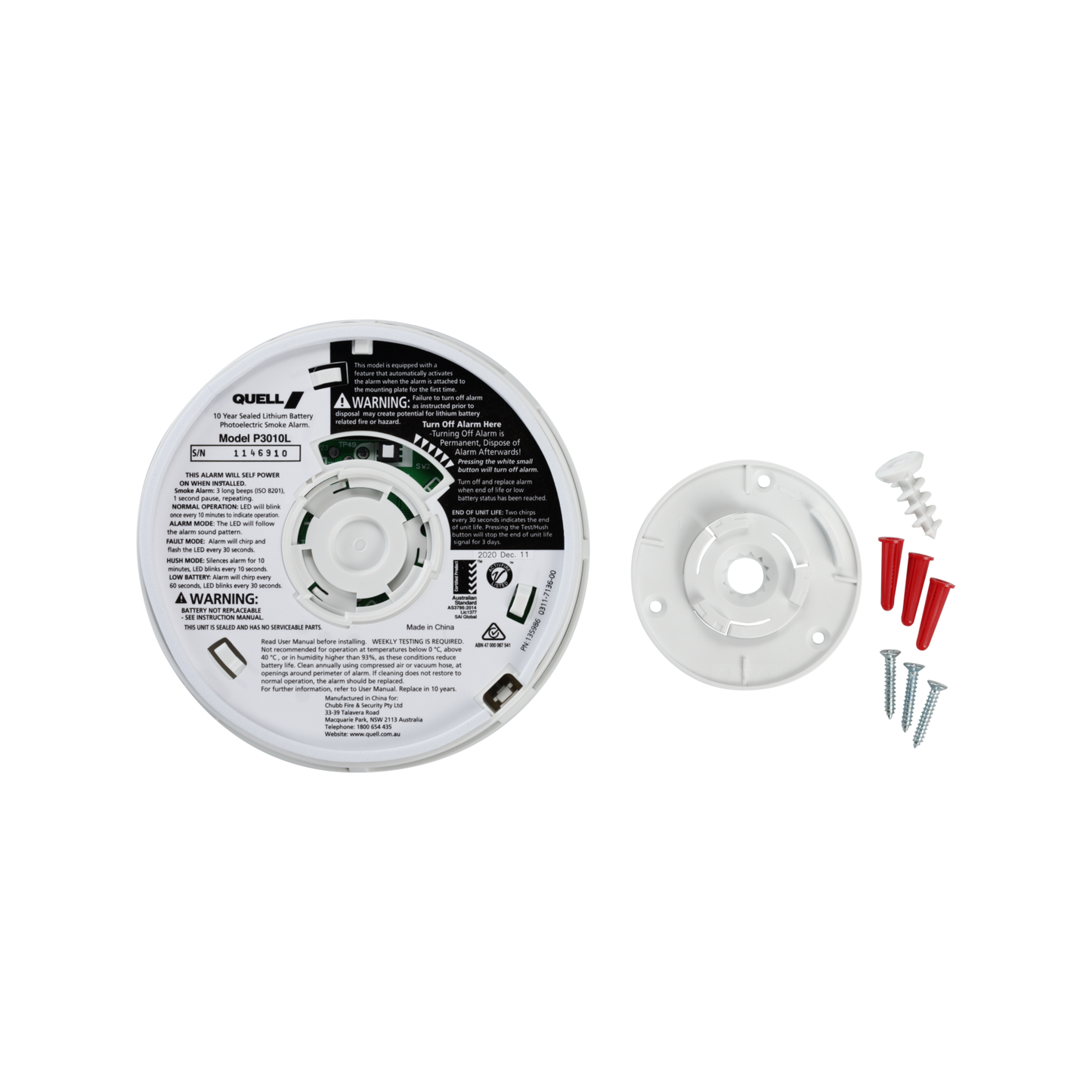 Quell Worry Free Photoelectric Alarm - 10 Year