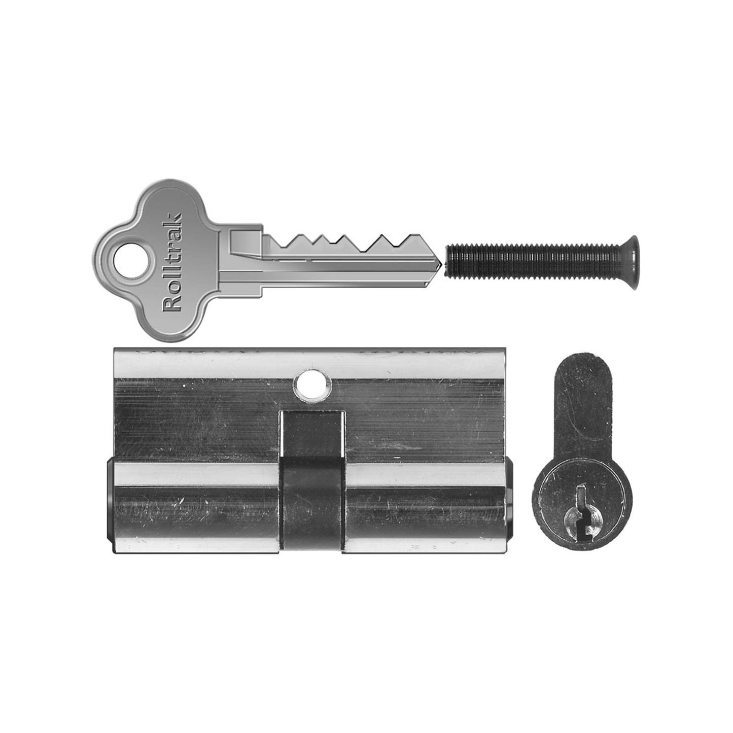 Rolltrak Cylinder Lock - 60mm - Chrome