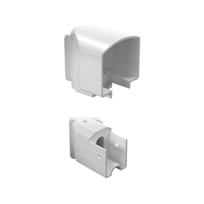 Peak White Aluminium Deck Balustrade Horizontal Angle Bracket Kit - 45 x 102 x 63mm
