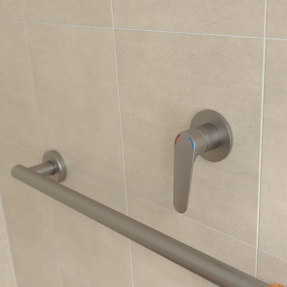 Homecare By Caroma Bath Shower Mixer - Brushed Nickel - 80 x 120mm