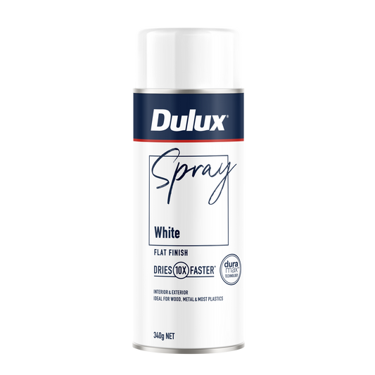 Dulux Spray Paint - 340g - White Flat