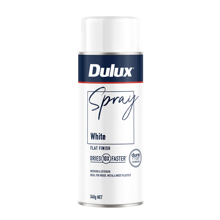 Dulux 340g White Flat Finish Spray Paint