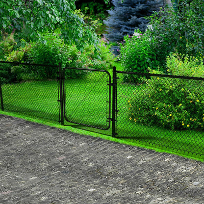 Peak Chain Link Fencing Line Post Cap - 38mm - Black