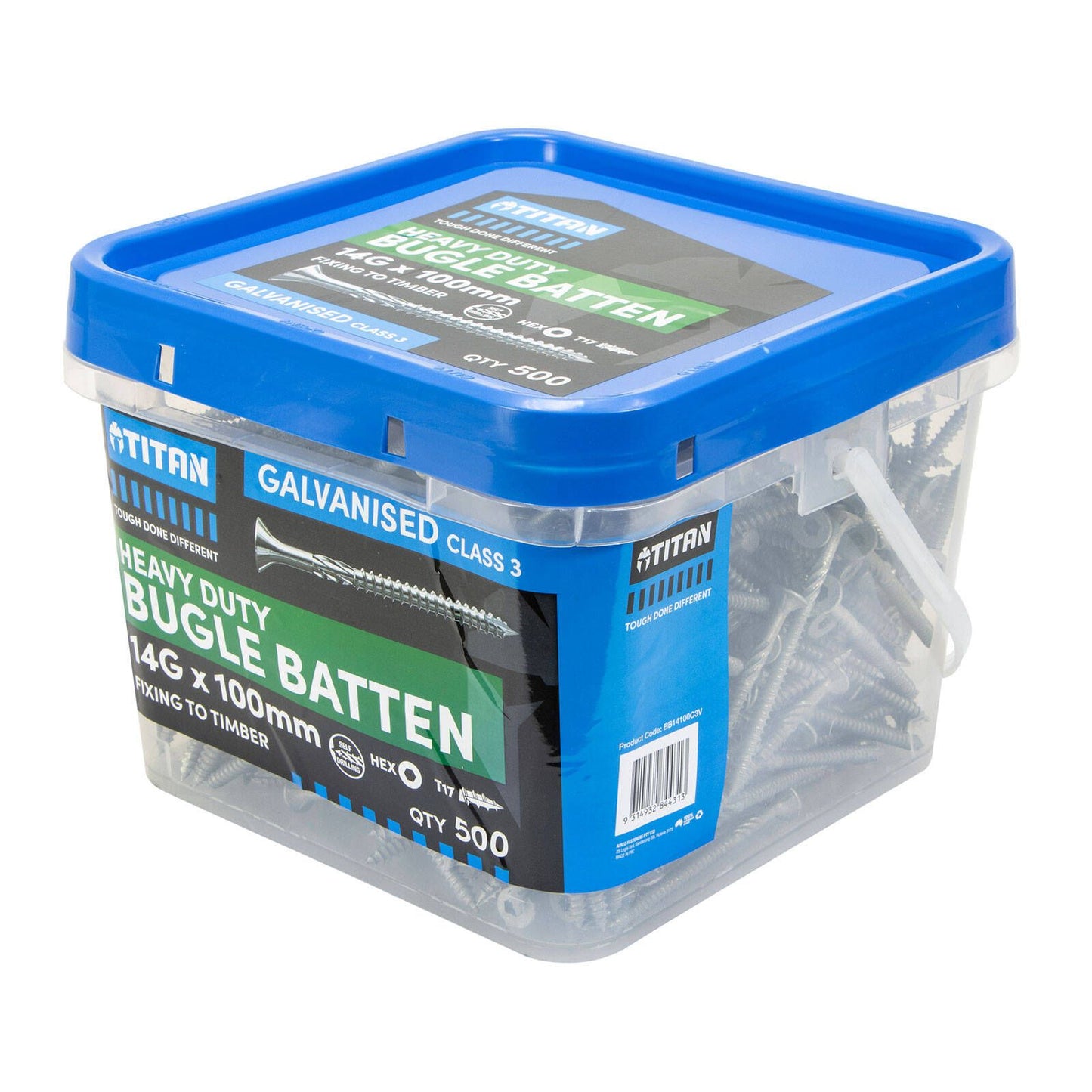 Titan Gal Bugle Batten Screw - 14g x 100mm - 500 Pack