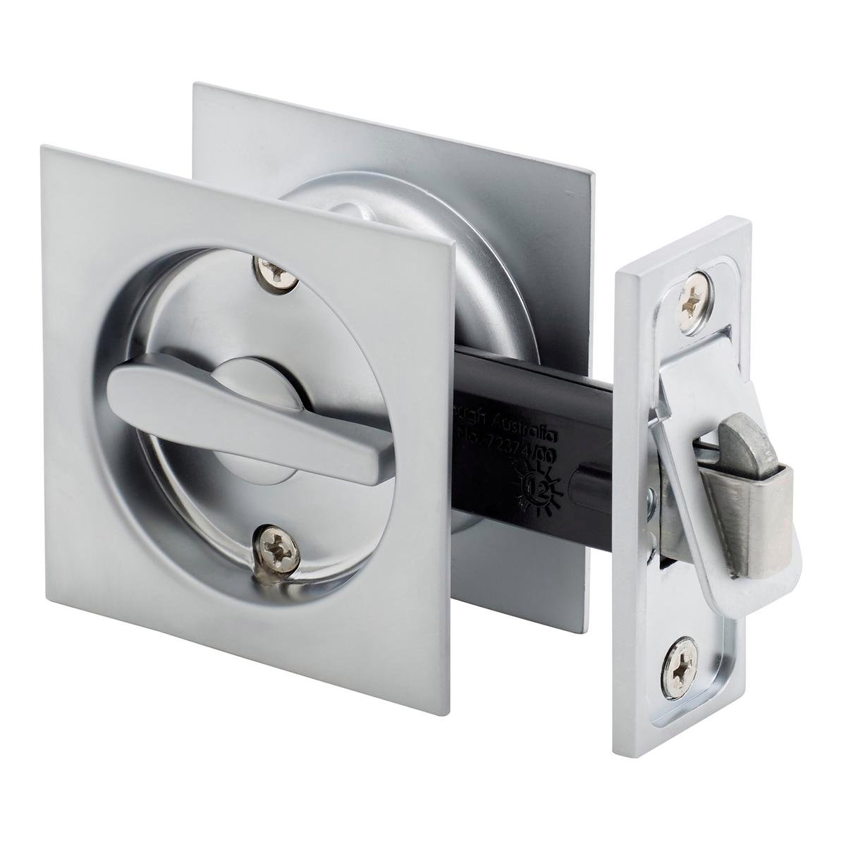 Gainsborough Sliding Cavity Door Set - 90mm - Satin Chrome - Privacy