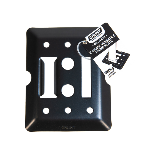 Grunt E Track Versatile Fixing Plate - 550kg - Black