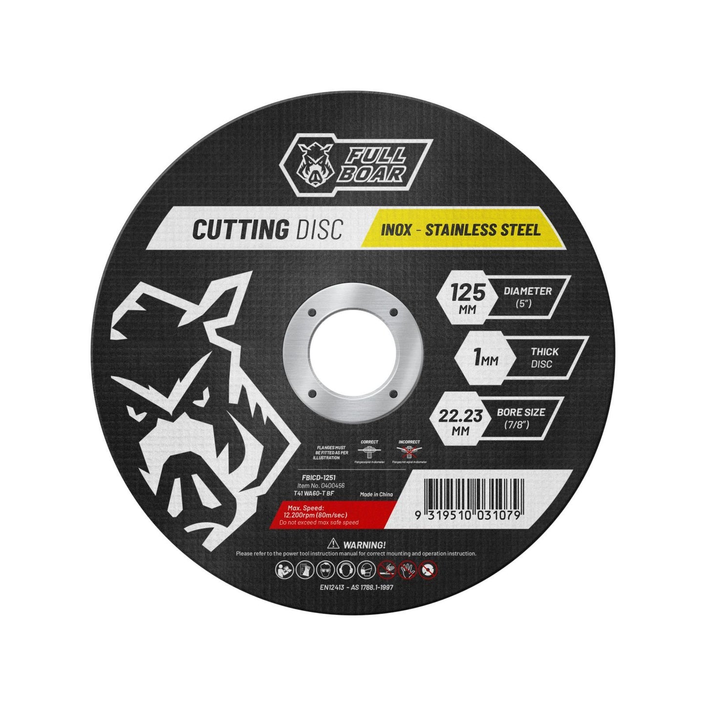 Full Boar Inox Cutting Disc - 125mm - 1mm