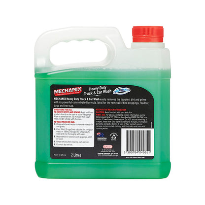 Mechanix 2L Heavy Duty Truck and Car Wash - Concentrated Formula - Safe For All Finishes