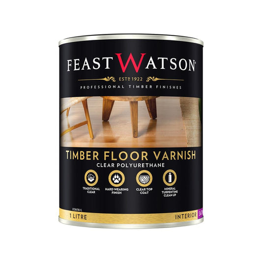 Feast Watson Timber Floor Varnish - 1L - Oil Based - Satin Finish