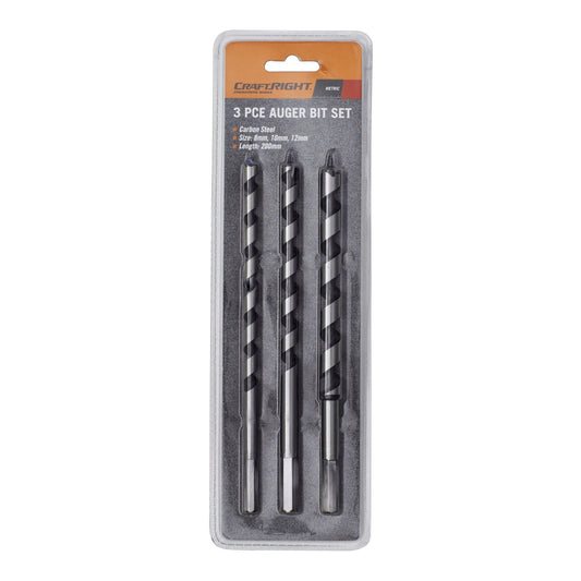 Craftright 3 Piece Auger Drill Set 6350166