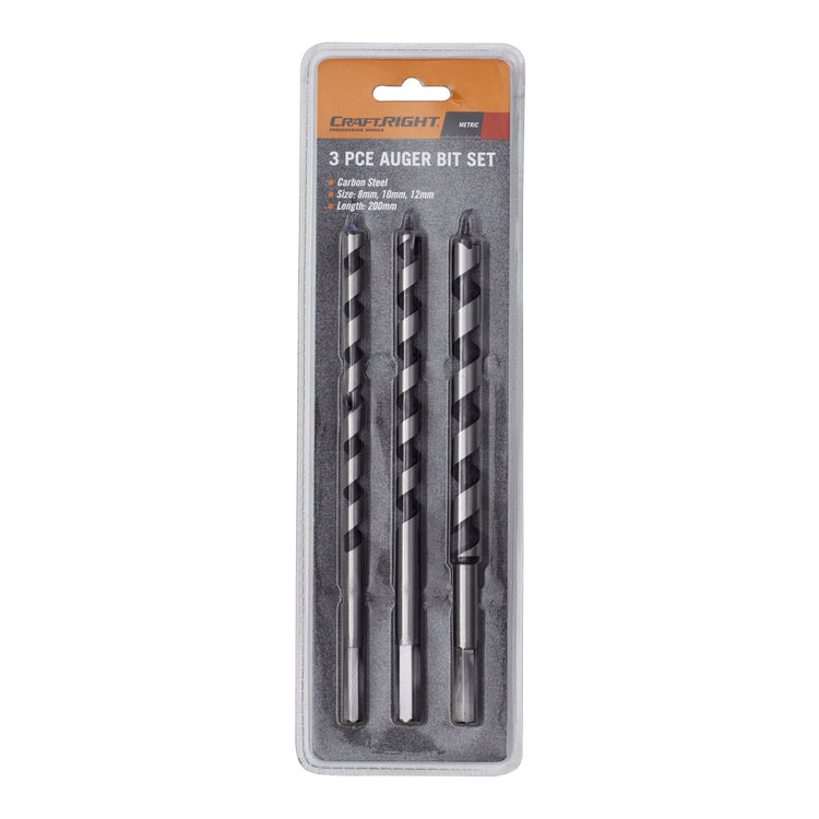 Craftright 3 Piece Auger Drill Set 6350166
