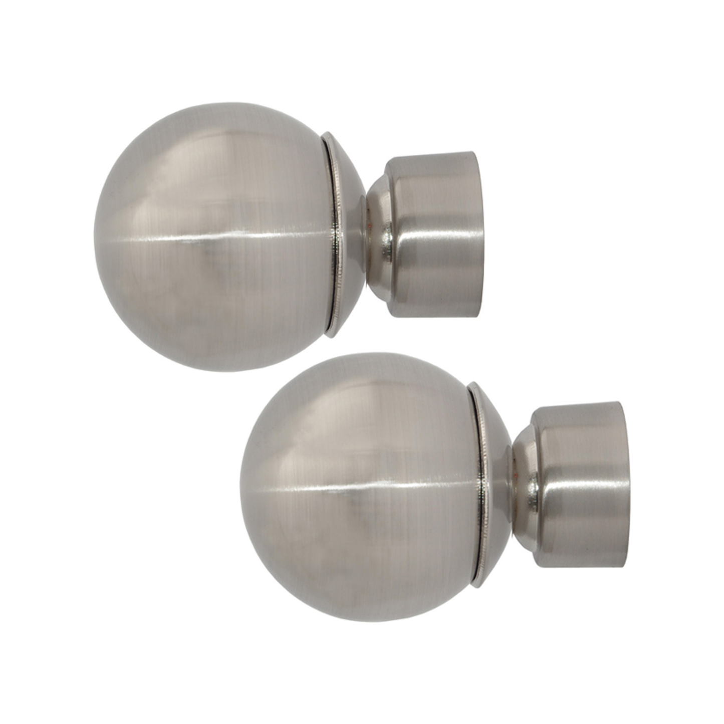 Pillar Ball Finial - 58mm - Brushed Chrome - 2 Pack