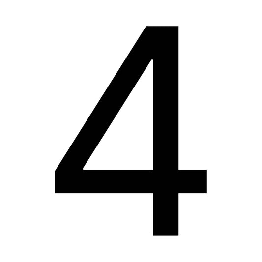 Numero Black Vinyl Transfer 4 - 46 x 63mm