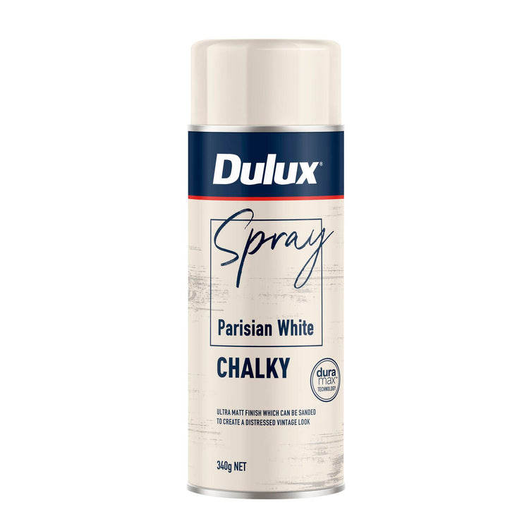 Dulux 340g Parisian White Chalky Spray Paint
