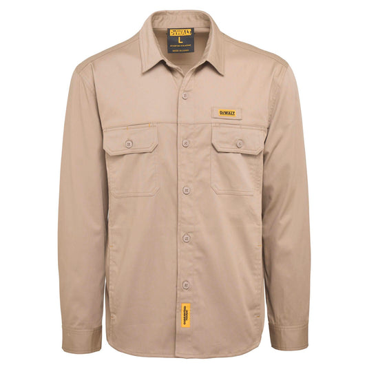 Dewalt Khaki Granite Long Sleeve Button Up Shirt - XXL