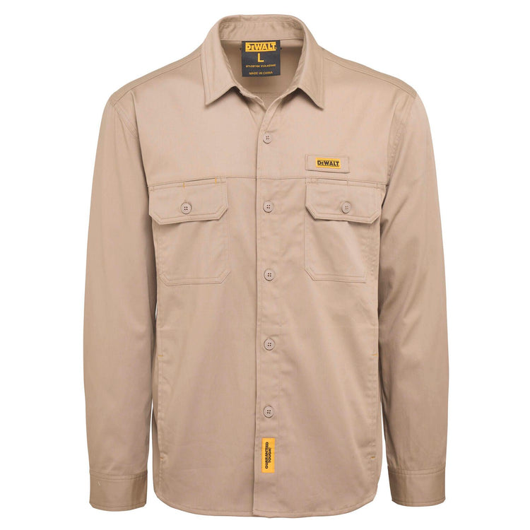 Dewalt Khaki Granite Long Sleeve Button Up Shirt - XXL