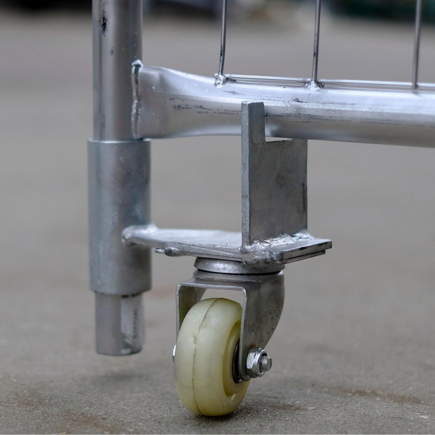 Rapidmesh Temp Fence Jockey Wheel - 75 x 165 x 195mm - Silver