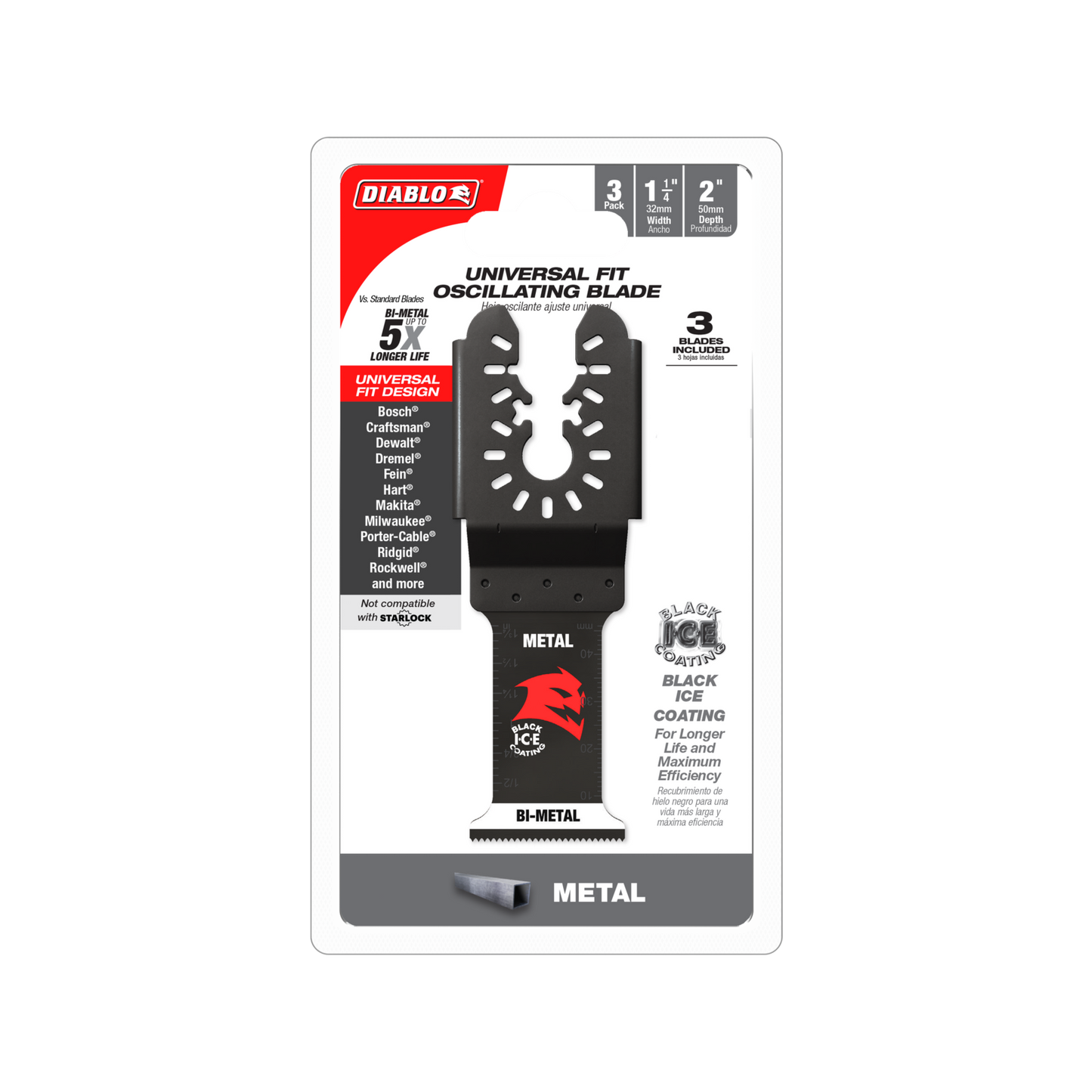 Diablo Bi Metal Multi Tool Blades for Metal - 32mm - 3 Pack