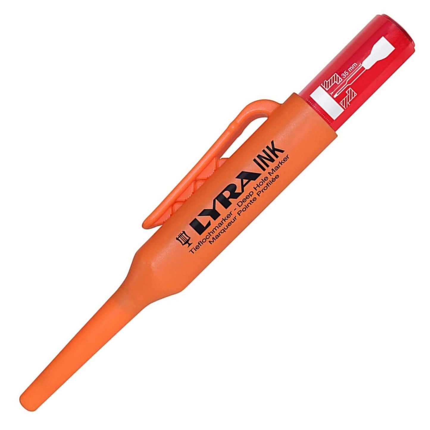 Lyra Red Deep Hole Permanent Construction Marker - 35mm Tip