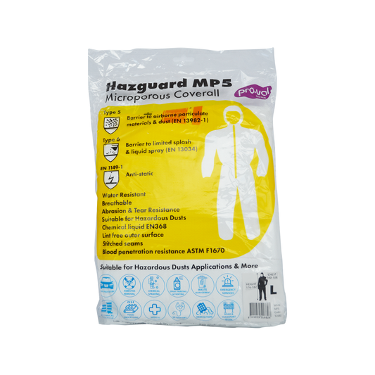Pro Val Hazguard MP5 Disposable Coverall - Large