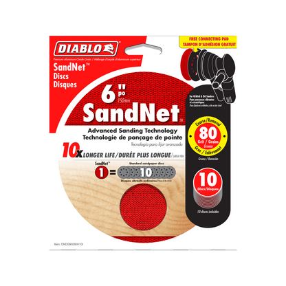 Diablo Orbital Sandnet Discs - 150mm - 10 Pack - Aluminium Oxide - Clog-Reducing