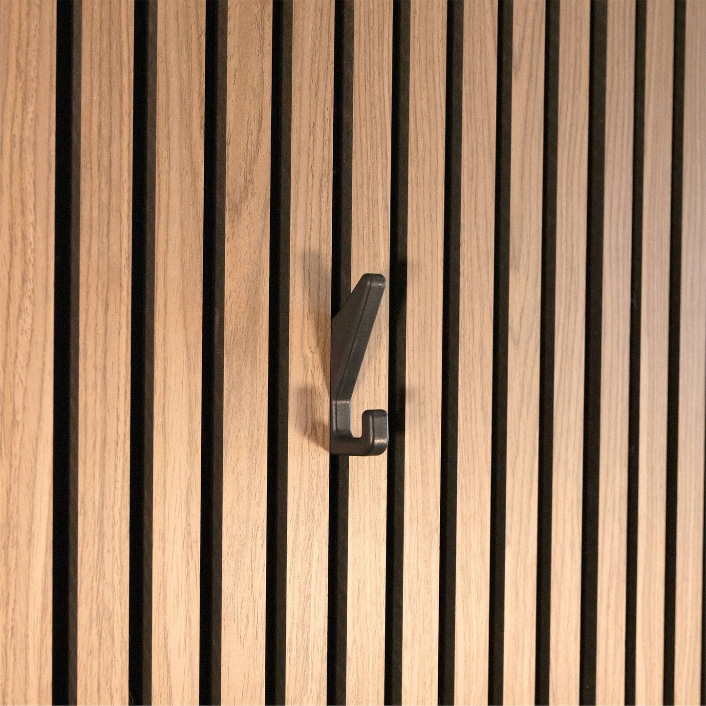 Mode Acoustic Panelling Hat Coat Hooks - 13 x 97mm - Black - 2 Pack