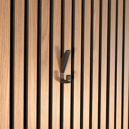 Mode Acoustic Panelling Hat Coat Hooks - 13 x 97mm - Black - 2 Pack