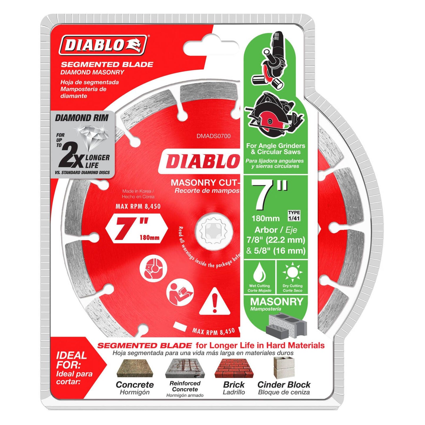Diablo Diamond Disc - 7" - Segmented Cut Off