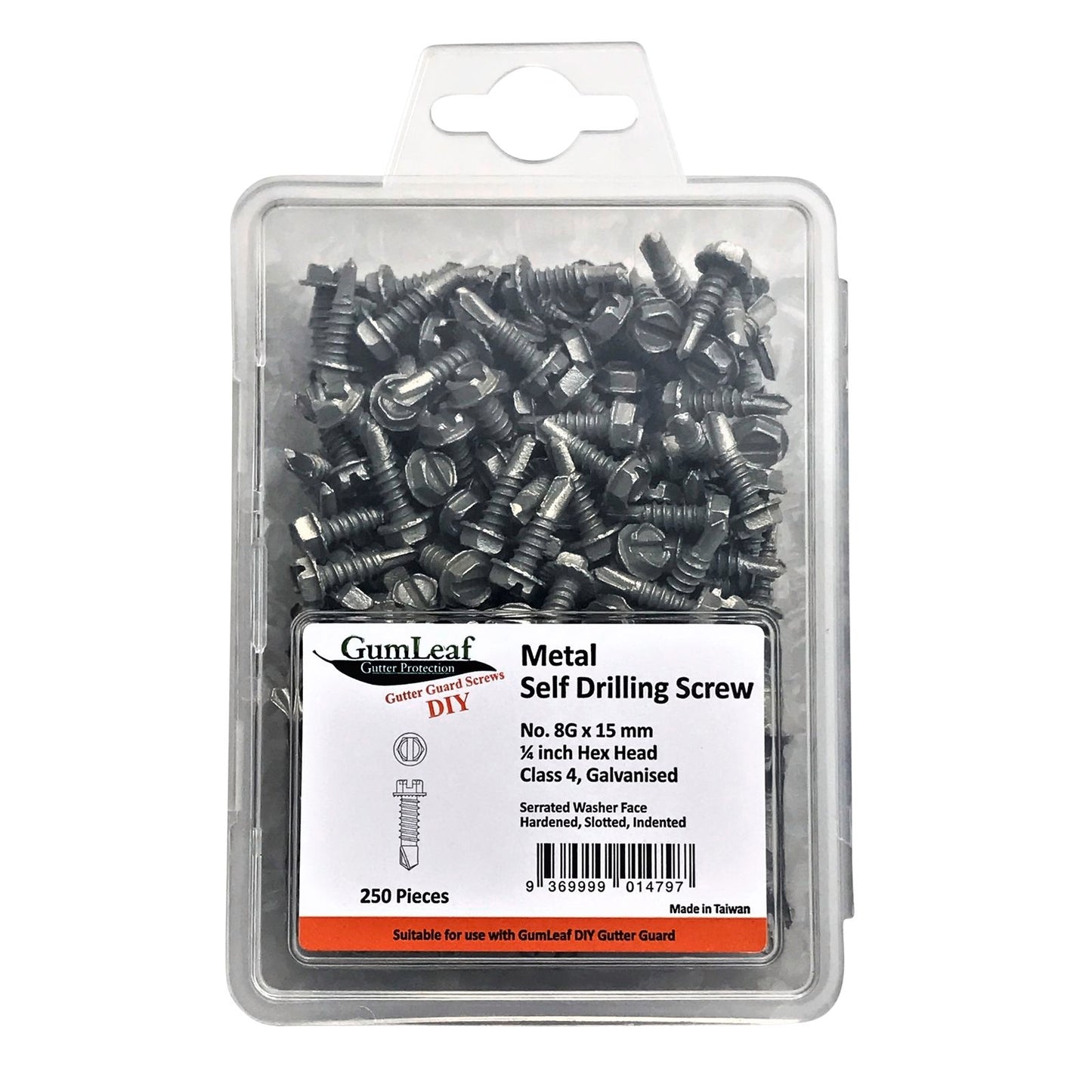 Gumleaf Metal Self Drilling Screw - 8g x 15mm - 250 Pack