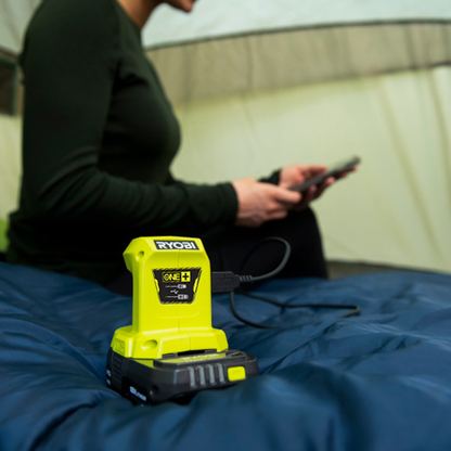 Ryobi ONE+ Compact USB Power Source - 76 x 81 x 93mm