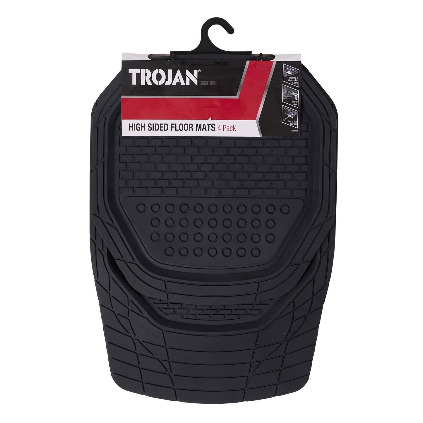 Trojan PVC Floor Mats - 680 x 480mm - 4 Pack