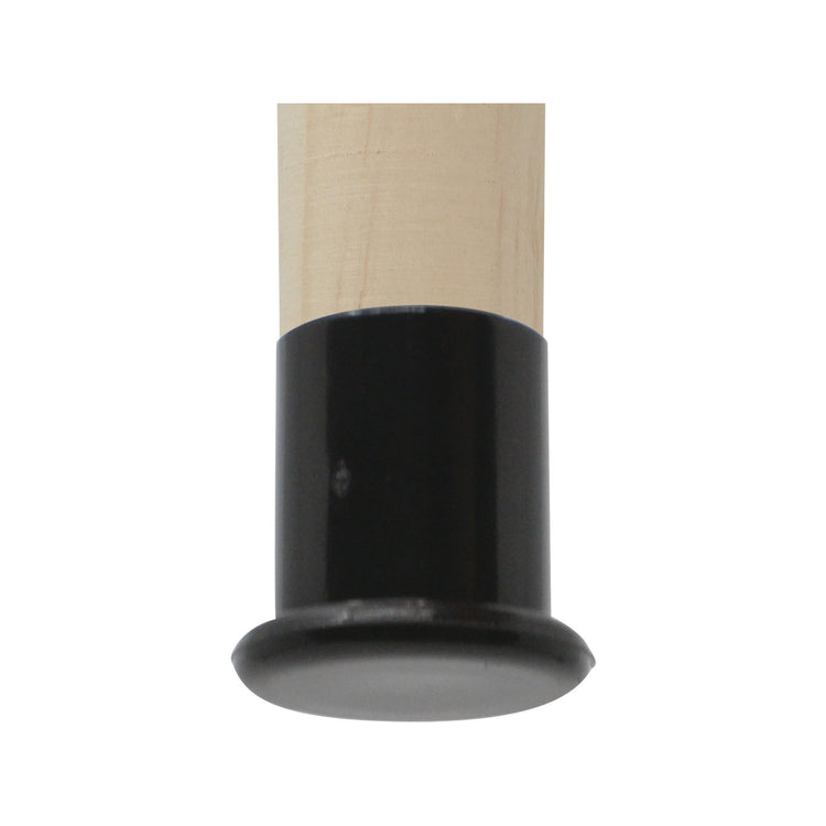 Surface Gard Black Round Plastic Chair Tips 9.5mm 4 Pack