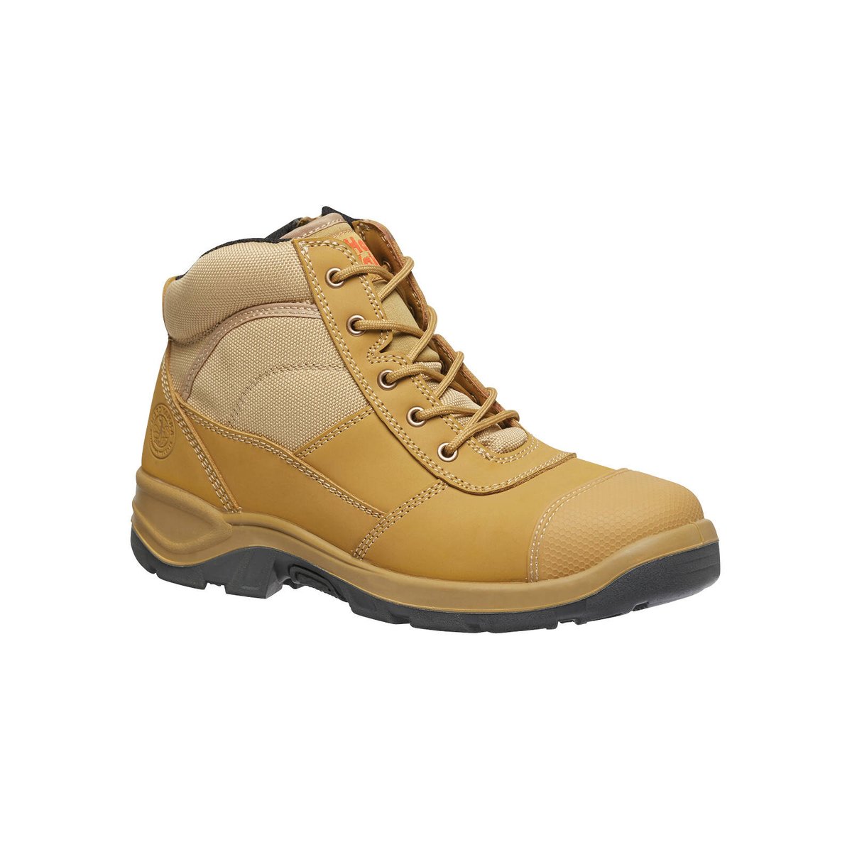 Hard Yakka Wheat Utility Side Zip Safety Boots Size 8 Steel Toe Comfort