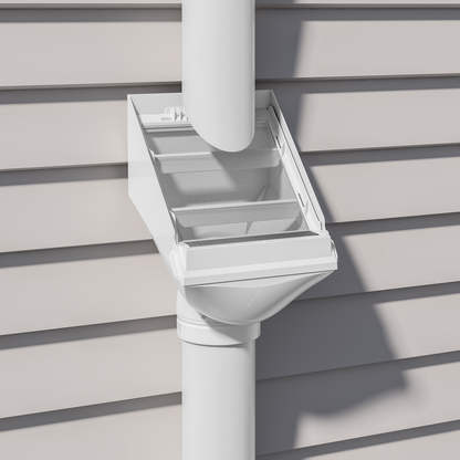Rain Harvesting Leaf Beater Rain Head - 90mm - White - RHLB20