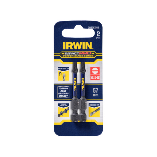 Irwin Impact Pro Performance 57mm SL10-12 2 Pack