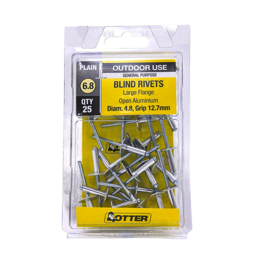 Otter Large Flange Rivets - 4.8 x 12.7mm - 25 Pack