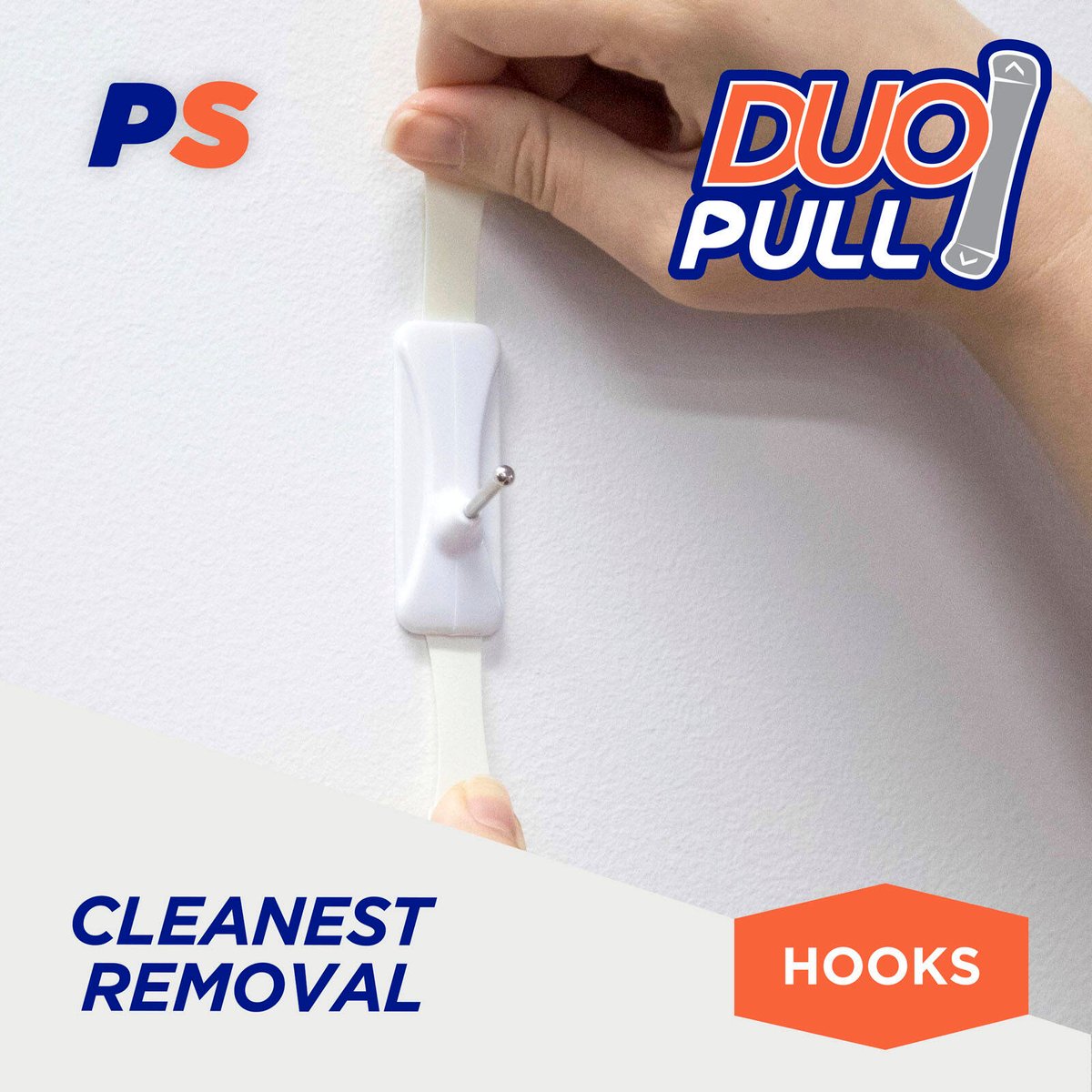 Permastik Medium Cosmo Wire Hooks - 6 Pack - Plastic - Removable Adhesive