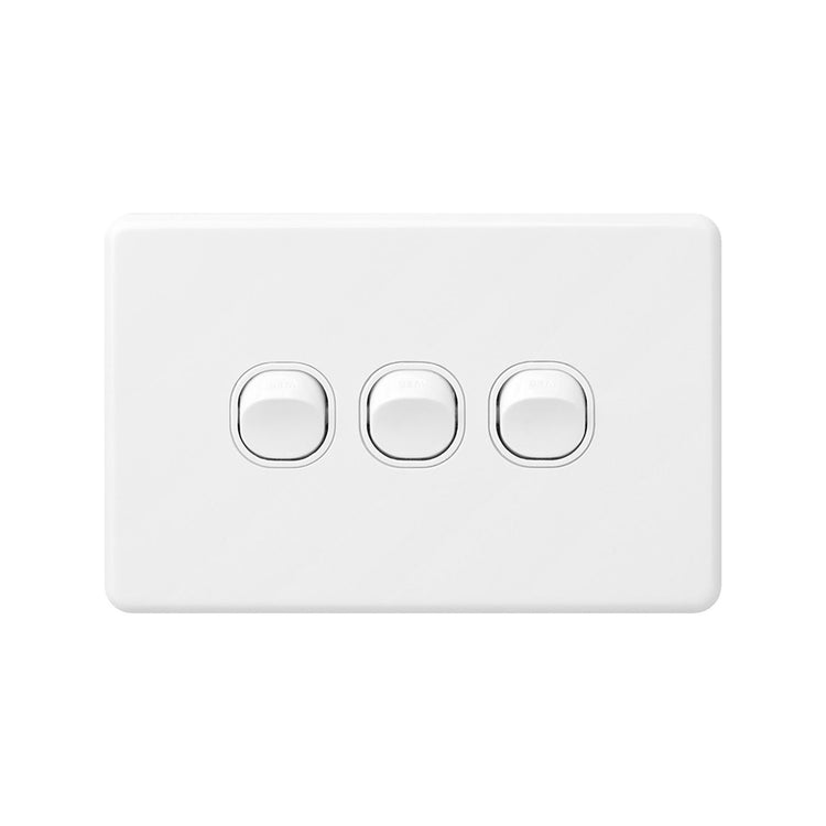 DETA X6 White Triple Horizontal Switch