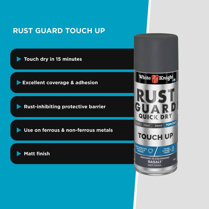 White Knight Rust Guard Touch Up Spray Paint - 300g - Basalt Matt