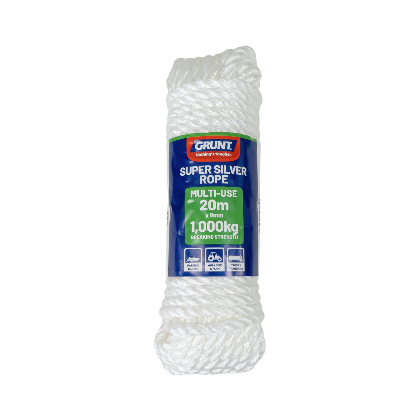 Grunt Super Silver Rope - 8mm x 20m