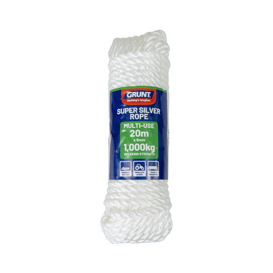 Grunt Super Silver Rope - 8mm x 20m