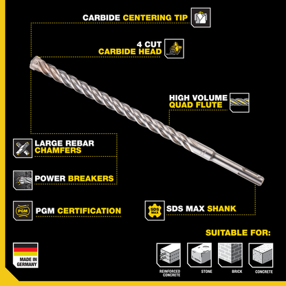 Kango SDS Max Drill Bit - K4 - 20 x 520mm