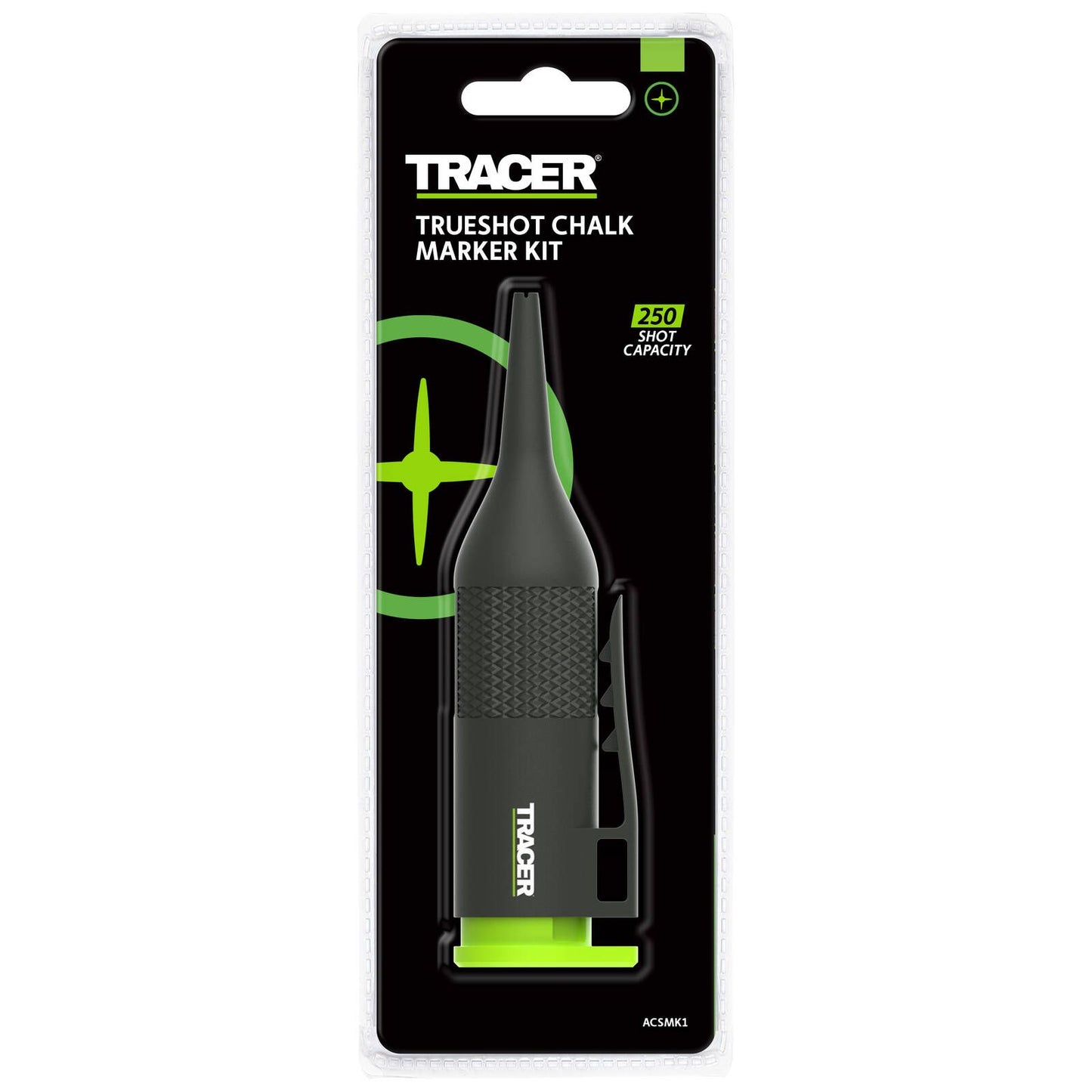 Tracer Trueshot Deep Hole Chalk Spray Marker - 250 Shots - Green - 100mm