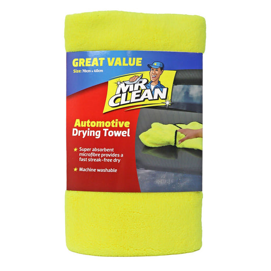 Mr Clean Automotive Drying Towel - 70 x 40cm - Yellow